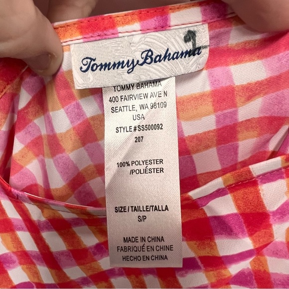 Tommy Bahama Harbour Island Gingham Asymmetrical Ruffle Dress size small - Picture 8 of 11